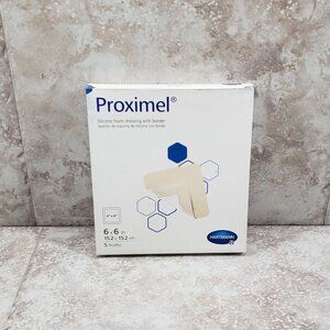 5 Pcs Bordered Foam Silicone Dressing Square Sterile Proximel 6 X 6 Exp 01/2026